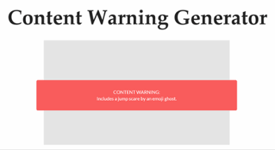 Content Warning Generator for itch.io Image