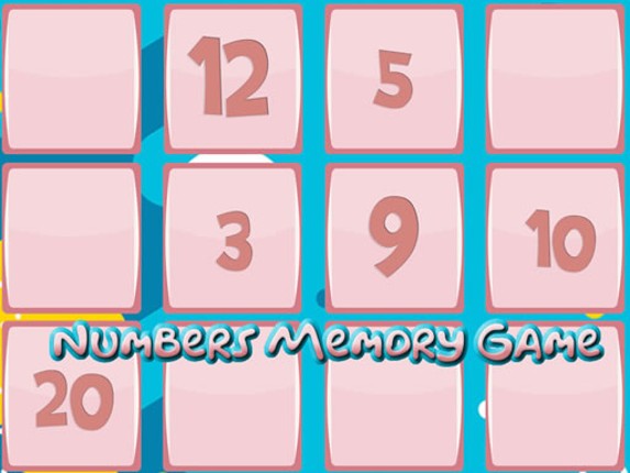 Memory Game With Numbers Game Cover