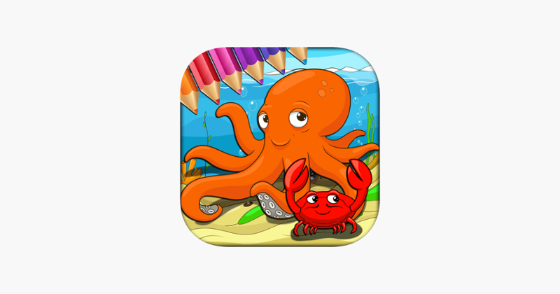 Sea Creatures Coloring Pages Game Cover