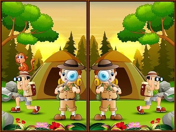 Spot 5 Differences Camping Game Cover