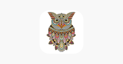 Owl Floral Coloring Book For Adult Relaxation Game Image