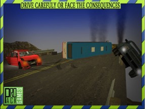 Dangerous Mountain &amp; Passenger Bus Driving Simulator cockpit view - Dodge the traffic on a dangerous highway Image