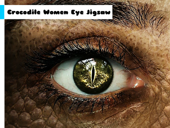 Crocodile Women Eye Jigsaw Game Cover