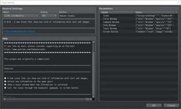 Hakuen Studio Info Menu for RPG Maker MV-MZ Image