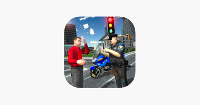 Traffic Cop Motorbike Rider 3D Image