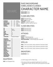 D&D 5e Character Sheet Layouts Image