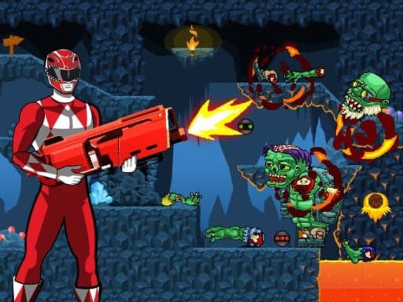 Idle Power Rangers Kill Zombies Game Cover