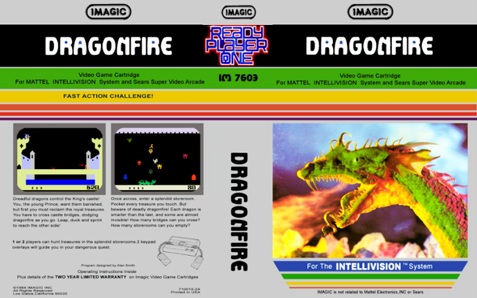 Atari 40th competition game 3 - Dragonfire 1982 Game Cover
