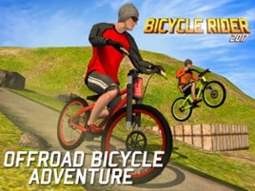 Offroad bicycle rider - uphill mountain BMX rider Image