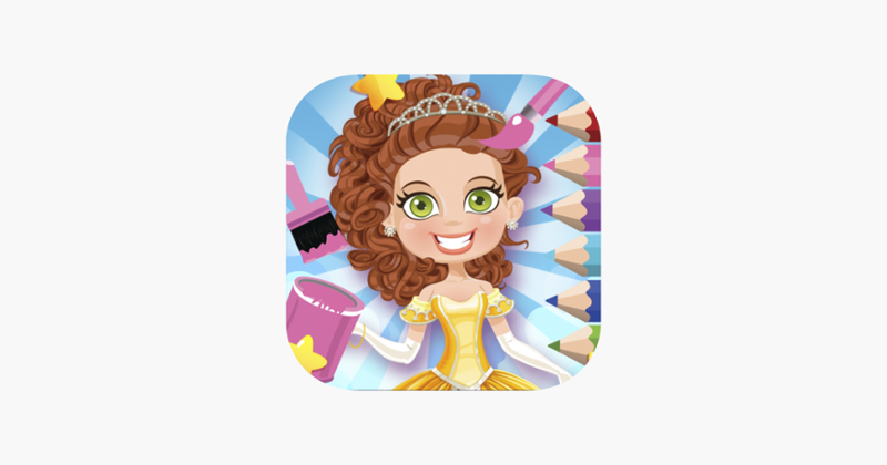 Princess Book Drawing And Coloring Game For kids Game Cover
