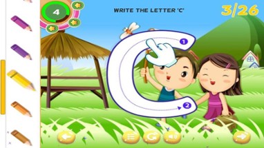 ABC Tracing Letters Learning How to Write Alphabet Image