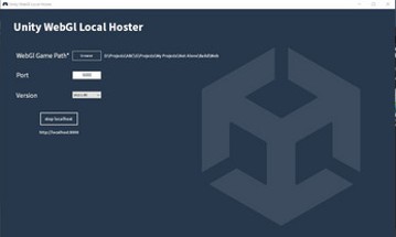 Unity WebGl Local Hoster Image