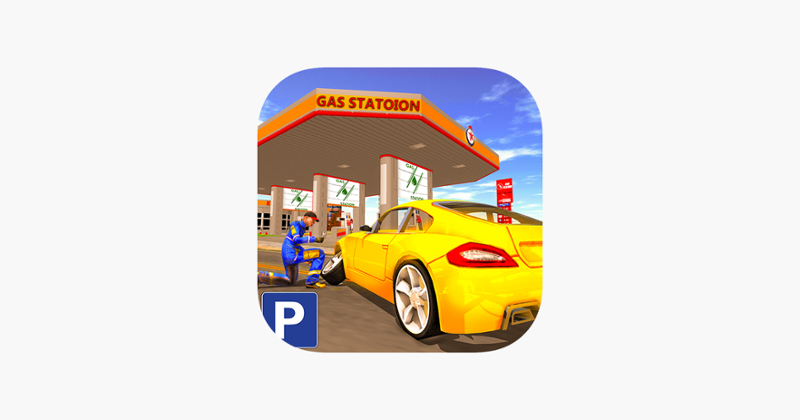 Car Gas Station on Highway Game Cover