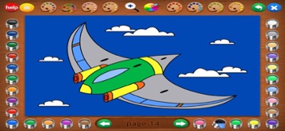 Coloring Book: Airplanes Image