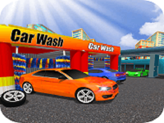 Sports Car Wash Gas Station Game Cover