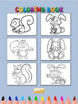 Cute Squirrel &amp; Rabbit - Game coloring book for me Image