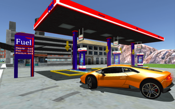 Sports Car Wash Gas Station Image