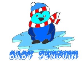 Baby Penguin Coloring Image