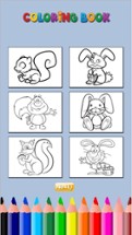 Cute Squirrel &amp; Rabbit - Game coloring book for me Image