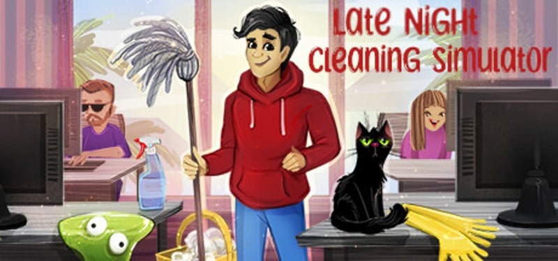 Late Night Cleaning Simulator Game Cover