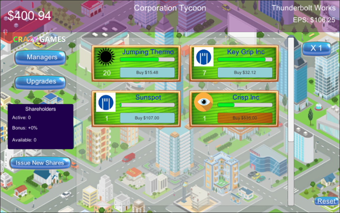 Corporation Tycoon Game Cover