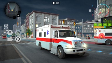 City Ambulance Car Driving Image