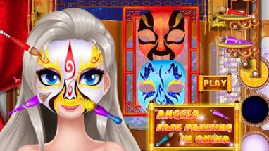 Angela Face Painting In China Image