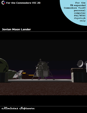 Jovian Moon Lander - Vic20 +8k Game Cover