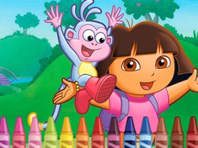 Dora the Explorer 4 Coloring Image