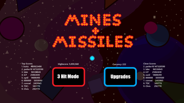 Mines And Missiles Game Cover