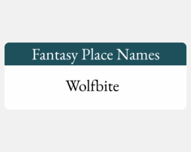 Fantasy Place Names Image