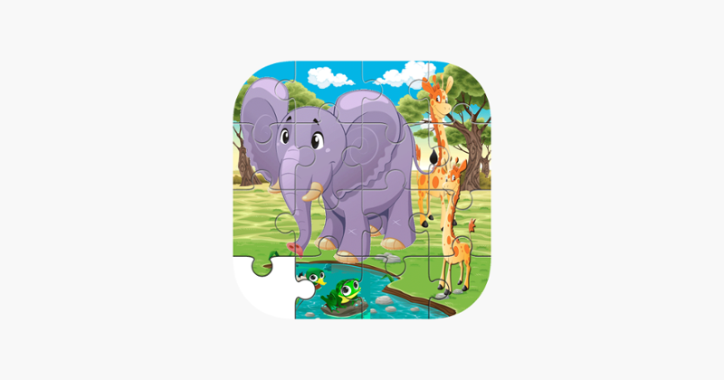 Elephant &amp; Giraffe Puzzle Game Life Skill Game Cover