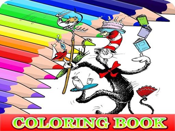 Coloring Book for Cat In The Hat Game Cover