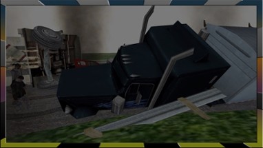 Full Throttle Truck driving on zombie highway Image