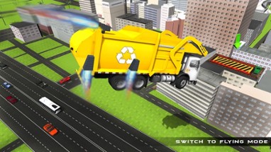 Real Garbage Truck Flying 3D Simulator – Driving Trash Trucker in City Image