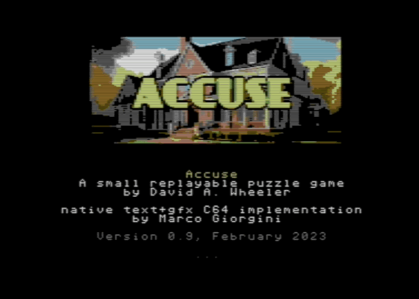 Accuse [C64] Game Cover