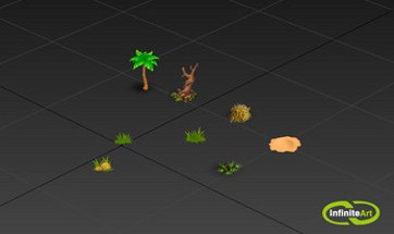 An oasis. Nature objects for your game Image