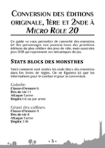 [Playtest] Guide de conversion pour Micro Role 20 Image