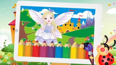 Princess Fairy Tale and Wonderland Coloring page Image