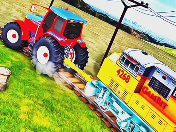 Tractor Towing Train 2022 3D Game Cover