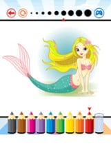 Mermaid Animal Coloring Book - for Kids Image