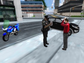 Traffic Cop Motorbike Rider 3D Image