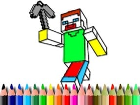 BTS Minecraft Coloring Image