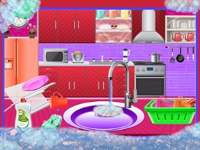 Dish Washing CleanUp Kitchen Image