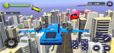 Flying Limo Car Robot War Image