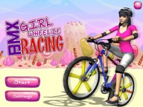 Bmx Girl Wheelie Racing Image