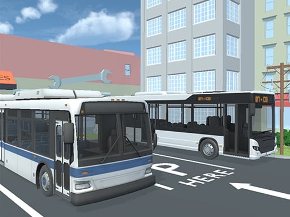 City Bus Parking Challenge Simulator 3D Game Cover