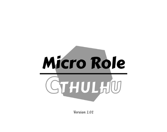 Micro Role Cthulhu Game Cover