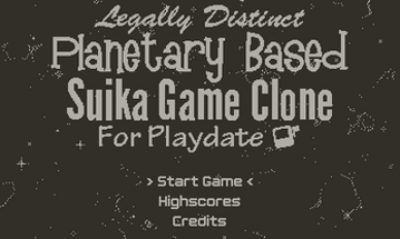 Legally Distinct, Planetary Based, Suika Game Clone for Playdate Image