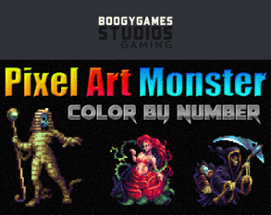 Pixel Art Monster - Color by Number Image